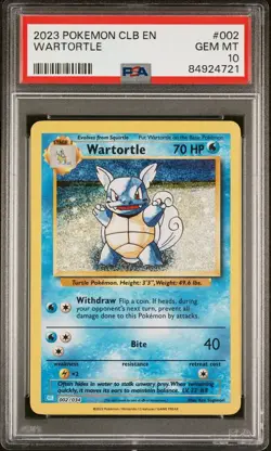 PSA 10 Gem Mint Wartortle 002/034 CLB TCG Classic Box Pokemon 2023 English - Image 1