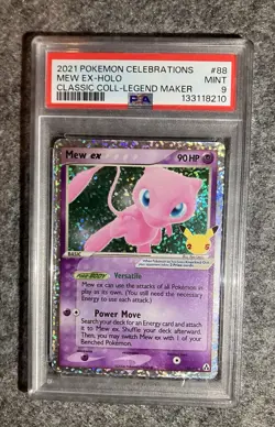 2021 Pokemon TCG PSA 9 Celebrations Classic Collection Mew EX #88 - Image 1