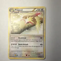 Pokemon Pidgeot 29/102 2010 Regular Stage 2 120 HP 40+ Attack Bird - Image 1