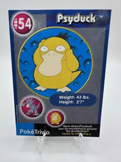 Psyduck 54 - PokeTrivia - Burger King Promo - Scene 4 - Vintage - Pokemon - Image 1