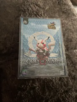 God Of War (Pikachu) #E16 - Silver Holo Box Hit Electric Pikachu Cosplay Pokemon - Image 1