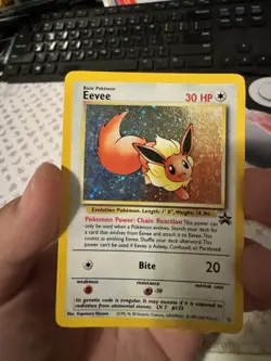 1999 Pokemon Eevee #11 Black Star Promo WOTC Holo Rare LP+/NM- - Image 1