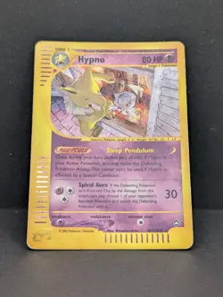 Hypno H12/H32 Aquapolis Holo Ultra Rare Pokemon TCG Nintendo e-reader HP - Image 3