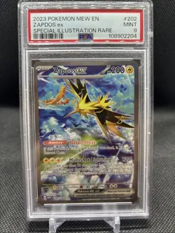 2023 POKEMON MEW EN-151 SPECIAL ILLUSTRATION RARE #202 ZAPDOS EX PSA 9 - Image 1