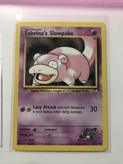 Sabrina's Slowpoke Pokemon Card 95/132 - Gym Heroes Set LP - Image 1
