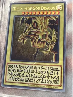 2024 YU-GI-OH! STAINLESS STEEL EGYPTIAN GOD CARDS THE SUN OF GOD DRAGON PSA 8 - Image 2