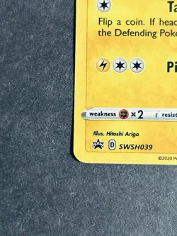 Pikachu SWSH039 Holo Black Star Promo Card NM 25th Anniversary - Image 5