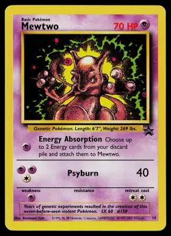 Pokemon Card - Mewtwo Wizards Black Star Promos 14 Promo - Image 1