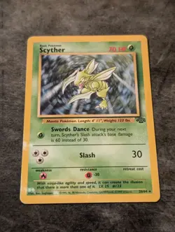 Scyther 26/64 Jungle Unlimited NonHolo Rare WotC 1999 Vintage LP Wizards Pokemon - Image 4
