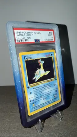 1999 Pokemon TCG 1st Edition Fossil LAPRAS Holo Foil Card PSA 9 #10/62 - Image 5