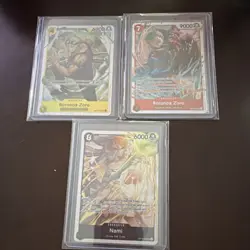 One Piece Card Game Roronoa Zoro OP15-113 EB04-007 Nami OP15-086 Lot English 3 - Image 1