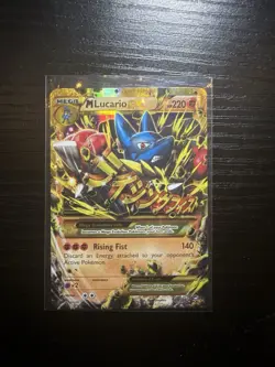 Pokemon M Lucario EX Secret Rare Holo 113/111 XY Furious Fists Mega Card - Image 1