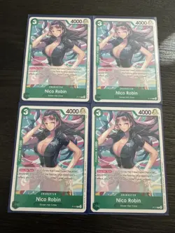 Nico Robin P-111 Heroines Edition Promo One Piece Card English Near Mint x 4 - Image 1