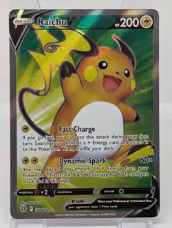 Raichu V (Full Art) 158/172 SWSH09: Brilliant Stars Ultra Rare Pokemon Card NM - Image 1