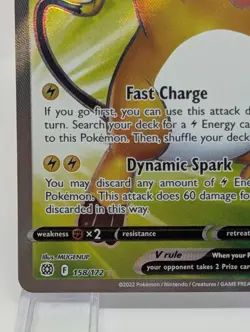 Raichu V (Full Art) 158/172 SWSH09: Brilliant Stars Ultra Rare Pokemon Card NM - Image 4