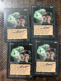 Mtg. Derelor. Fallen Empires. Signed. Playset. - Image 1