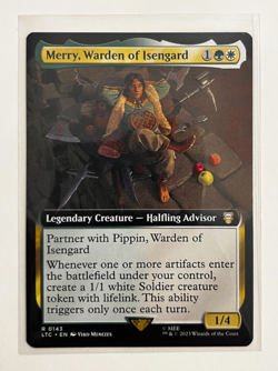 MTG – Lord of the Rings – Merry, Warden of Isengard Extended – Rare 0143 - Image 1