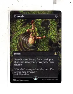 MTG SkeenAB Entomb BORDERLESS from Dominaria Remastered. NM. - Image 1
