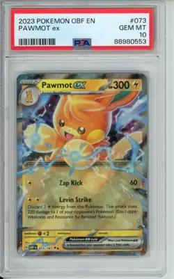 2023 Pokemon OBF EN-Obsidian Flames PAWMOT ex #073 PSA 10 - Image 1