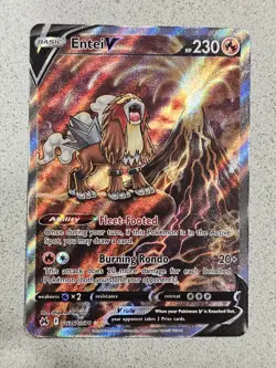 Pokemon Entei V Ultra Rare Full Art Holo GG36/GG70 Crown Zenith - Image 1