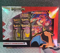 Pokemon TCG Celebrations Collection Lance's Charizard V Box Sealed New 820650101625 - Image 1