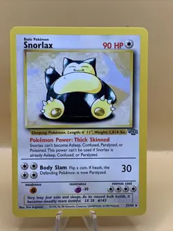 Snorlax. Vintage Pokemon. Base Jungle Set #27/64 - Image 1