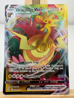 Pokemon TCG Dracozolt VMAX 059/203 SWSH07 Evolving Skies Holo Rare - Image 1