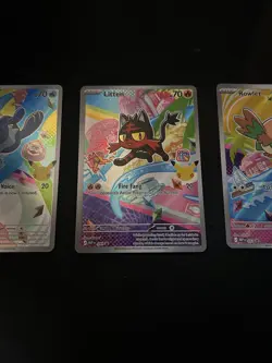 Pokemon TCG First Partner Illustration Collection Series 1 Alola GEN 7 Starters - Image 4