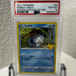 2021 POKEMON MCDONALD'S COLLECTION #24/25 SOBBLE HOLO - PSA 10 GEM MINT - Image 1