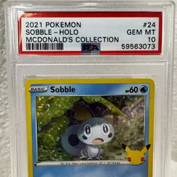 2021 POKEMON MCDONALD'S COLLECTION #24/25 SOBBLE HOLO - PSA 10 GEM MINT - Image 2