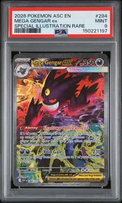 2026 POKEMON ASC EN-ASCENDED HEROES #284 MEGA GENGAR EX PSA 9 - Image 1