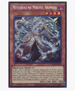 Mitsurugi no Mikoto, Aramasa - L26D-ENM06 - Secret Rare YuGiOh - Image 1