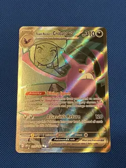 Pokemon TCG Destined Rivals 217/182 Team Rocket’s Crobat Ex Ultra Rare - NM - Image 1