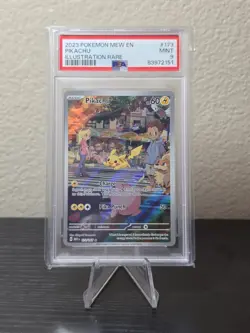 2023 POKEMON MEW EN-151 ILLUSTRATION RARE #173 PIKACHU PSA 9 - Image 1