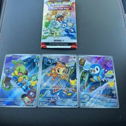 Pokemon TCG First Partner Illustration Collection Series 1 Gen 4 Sinnoh Starters - Image 1