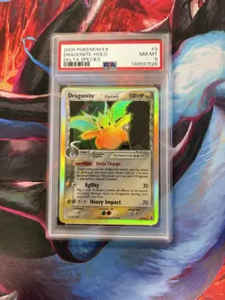 2005 Pokemon EX Dragonite 3/113 Delta Species Holo Rare PSA 8 - Image 1