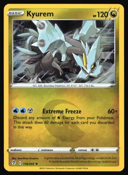 2021 Pokemon Kyurem 116/203 Evolving Skies Rare Holo - Image 1