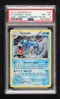 Gyarados (Cosmo Holo Champion Tin Exclusive) Pokemon XY Ancient Origins PSA 8 - Image 1