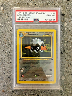 Pokemon TCG 1st Edition Forretress 21/75 Neo Discovery Rare PSA 10 GEM MINT - Image 1