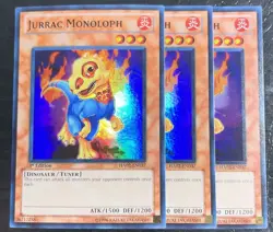 3x Jurrac Monoloph HA02-EN037 Hidden Arsenal 2 1st Edition LP Playset - Image 1
