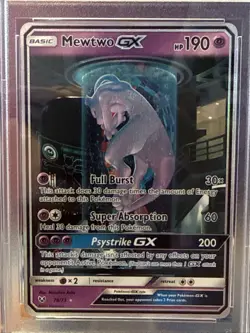 2017 Pokemon Sun Moon Shining Legends Mewtwo GX Secret Rare Card #78/73 PSA 9 - Image 2