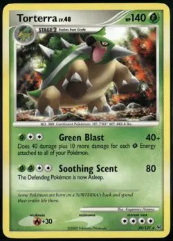 Torterra 39/127 Rare Platinum LP Pokemon Card - Image 1