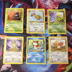 Jungle Vintage Pokemon Non Holo Unlimited Card Lot 6 Cards Old Sets Rare #1 - Image 1