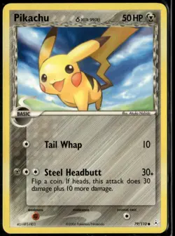 Pikachu 79/110 Common Holon Phantoms LP Pokemon Card - Image 1