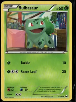 Bulbasaur 1/108 Common Dark Explorers LP Pokemon Card - Image 1