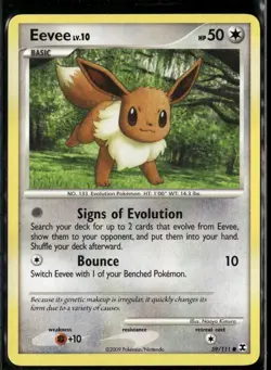 Eevee 59/111 Common Rising Rivals LP Pokemon Card - Image 1