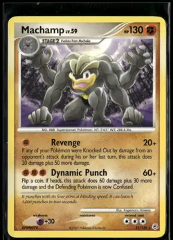 Machamp 31/130 Rare Diamond & Pearl LP Pokemon Card - Image 1