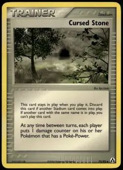 Cursed Stone 72/92 Uncommon Legend Maker LP Pokemon Card - Image 1