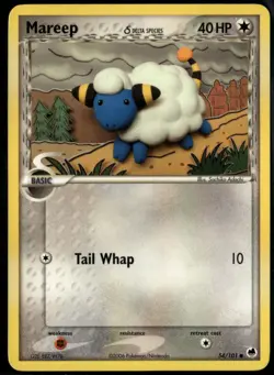 Mareep 54/101 Common Dragon Frontiers LP Pokemon Card - Image 1