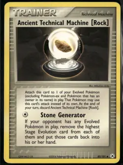 Ancient Technical Machine [Rock] 85/101 Uncommon Hidden Legends LP Pokemon Card - Image 1